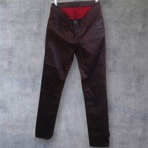 Rock & Republic Women's Denim Rx Berlin Mid Rise Skinny Jeans in maroon